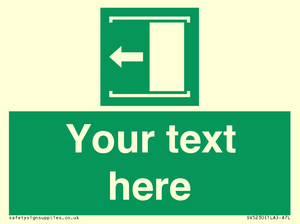 Custom Slide to Open Sign